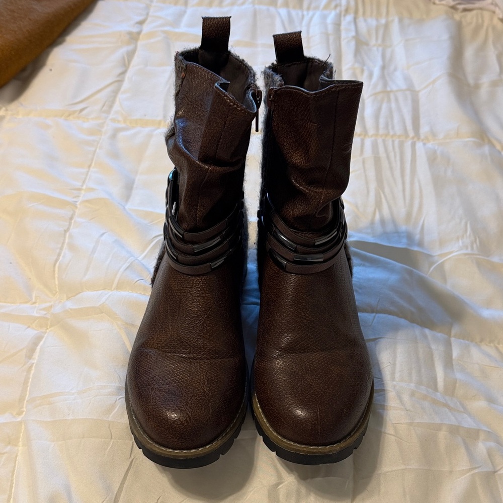 Muk Luks Brown Women's Moto Boots